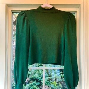 Reformation Forest Green Knit Top